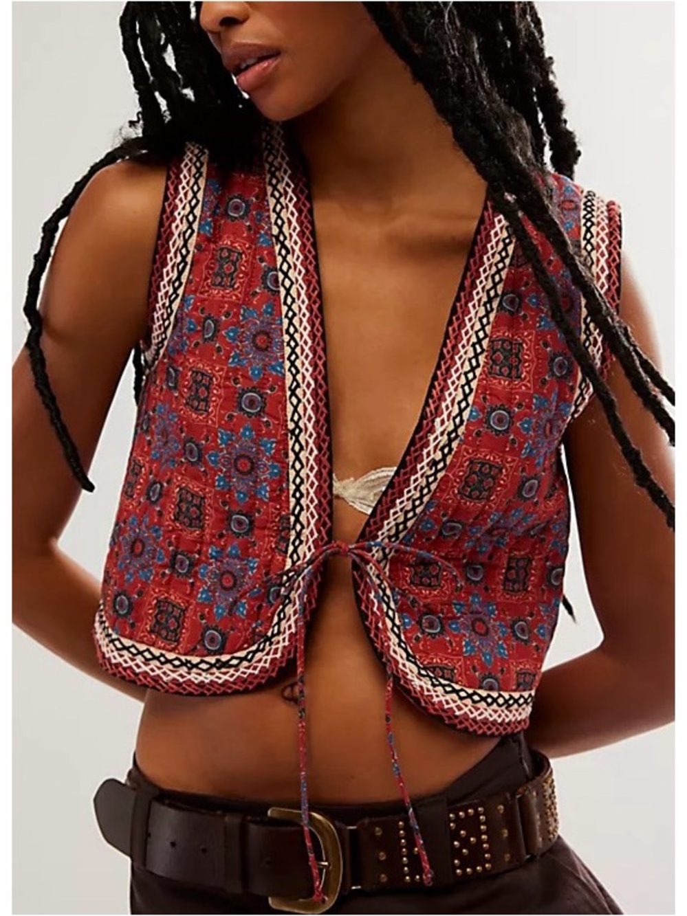 Maison Hotel Pepe Tie Front Vest Small